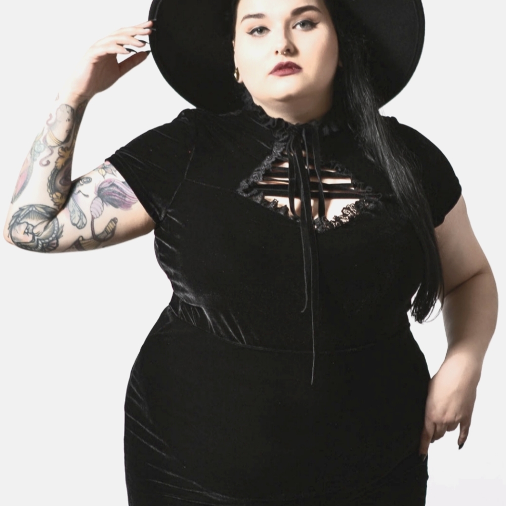Killstar Malady gothic velvet blouse